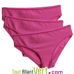 Culottes en Coton Bio, lot de 3, Taille S