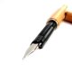Stylo plume corps bois  rechargeable + cartouche