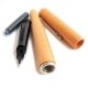 Stylo plume corps bois  rechargeable + cartouche