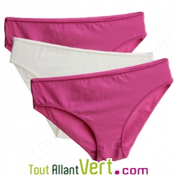 Culottes en Coton Bio, lot de 3, Taille XL
