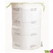 5 Sacs gradus en coton bio pour transporter et conserver les aliments, 20x30cm