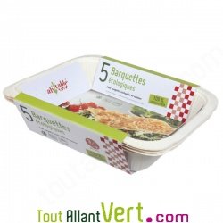 5 Barquettes �cologiques compostables 3-4 portions, Ah table!