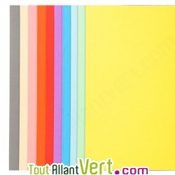 50 Chemises recycles semi-rigides 32x24cm pour A4 Assortiment 10 couleurs