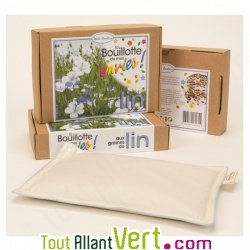 Bouillotte en coton bio aux graines de lin des Flandres, 18x25cm