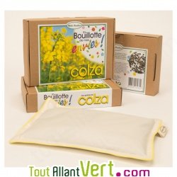 Bouillotte en coton bio aux graines de colza, 18x25cm