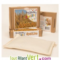 Bouillotte en coton bio aux graines d\'�peautre, 18x25cm