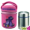 Lunch Box isotherme inox avec housse Rose Phoques, 0,5L