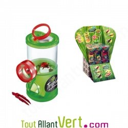 Boite loupe triple � insectes zoom x4, jaune