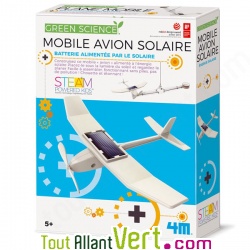 Kit construction Mobile avion solaire, jeu sur l\'nergie solaire 5 ans+