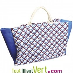 Grand sac cabas coton biologique Ecaille, 50x35 cm