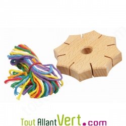 Etoile de tressage en bois, 4 ans +