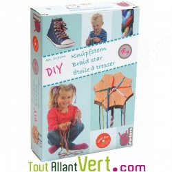 Etoile de tressage en bois, 4 ans +
