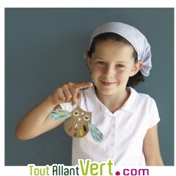 6 chouettes en carton � fabriquer + 228 stickers, 4-11 ans