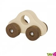 Voiture b�b� en bois naturel, 13cm 1 an et +