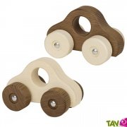 Voiture bois naturel spcial bb 1 an et plus, 13cm