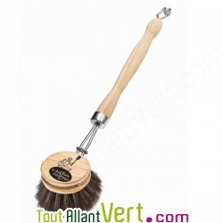 Brosse vaisselle dlicate en bois et crin de cheval, 24 cm, cologique