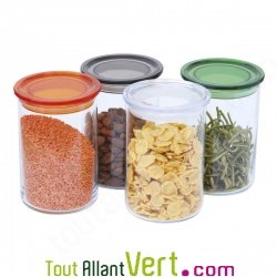 Bocal verre 0.8 litre, conservation alimentaire, couvercle herm�tique sans BPA