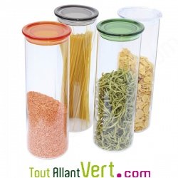Bocal verre 1.8L conservation alimentaire, couvercle hermtique sans BPA