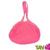 Sac filet � provisions avec longues anses, coton bio, Framboise