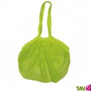 Sac filet  provisions avec longues anses, coton bio, vert