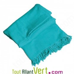 Ch�che en coton bio Vert Emeraude, teinture �cologique