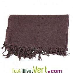 Ch�che en coton bio Marron Fonc�, teinture �cologique