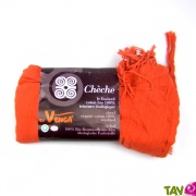 Ch�che en coton bio Orange Ocre, teinture �cologique