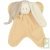 Doudou coton bio rayures, petit modle, 16cm, couleur saumon