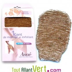 Gant de massage exfoliant jute et coton, Ana�
