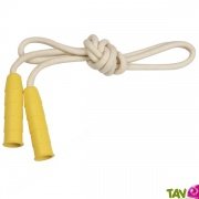 Corde  sauter enfant en bioplastique cologique, poignes jaunes