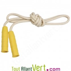 Corde � sauter enfant en bioplastique �cologique, poign�es jaunes