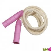 Corde  sauter cologique enfant en bioplastique, poignes roses