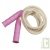 Corde � sauter �cologique enfant en bioplastique, poign�es roses