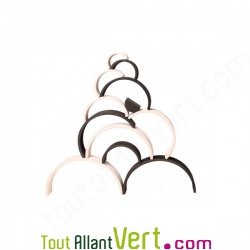 Tunnel 12 pi�ces, 2 couleurs, Bois Naturel et Noir, Grimms