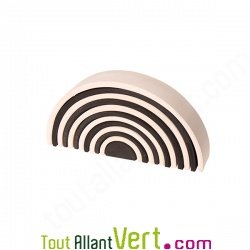 Tunnel 12 pi�ces, 2 couleurs, Bois Naturel et Noir, Grimms