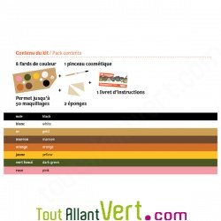 Kit de maquillage bio pour enfants 8 couleurs Vie sauvage, Namaki