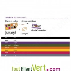 Kit de maquillage bio pour enfants 8 couleurs Monde des horreurs, Namaki