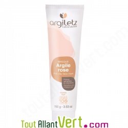 Masque Argile rose pour le visage, peaux sensibles et r�actives, 100g, Argiletz