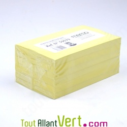 6 blocs notes repositionnables recycl� de 100 feuilles 125x75 mm