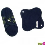 Serviette hyginique lavable en coton biologique, Mini, Modle Ibiscus
