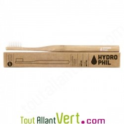 Brosse � dents durable en bambou, poils nylon medium