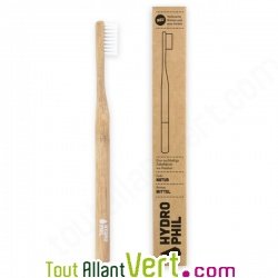 Brosse � dents bambou, Naturel, poils nylon medium