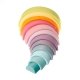 Grand tunnel couleurs pastels bois empilable, 12 pi�ces, 38 cm