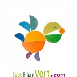 11 demi-cercle en bois couleurs arc en ciel