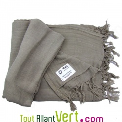 Ch�che en coton bio Gris clair, teinture �cologique