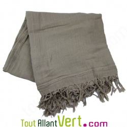 Ch�che en coton bio Gris clair, teinture �cologique