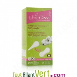 Prot�ge slip flexible 2 en 1 en coton bio x 30