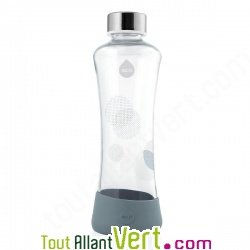 Gourde Verre Fond silicone Gris 550 ml
