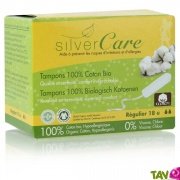 Tampons hyginiques coton bio, Rgulier, sans applicateur, lot de 18, Silvercare
