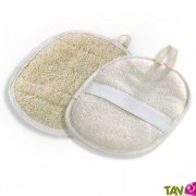 Gant loofah ovale de massage 17 cm